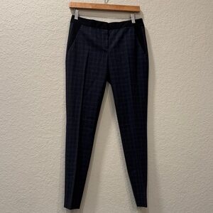 Chic Black Checkered Women's Trousers